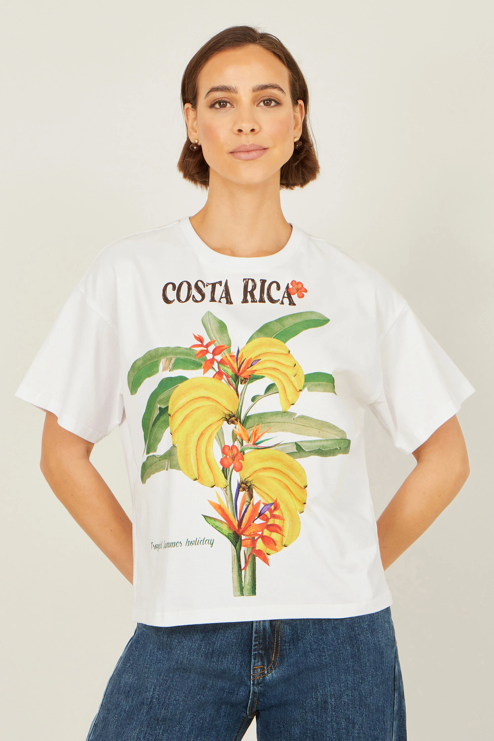Yumi White Costa Rica Cotton T Shirt - Image 3