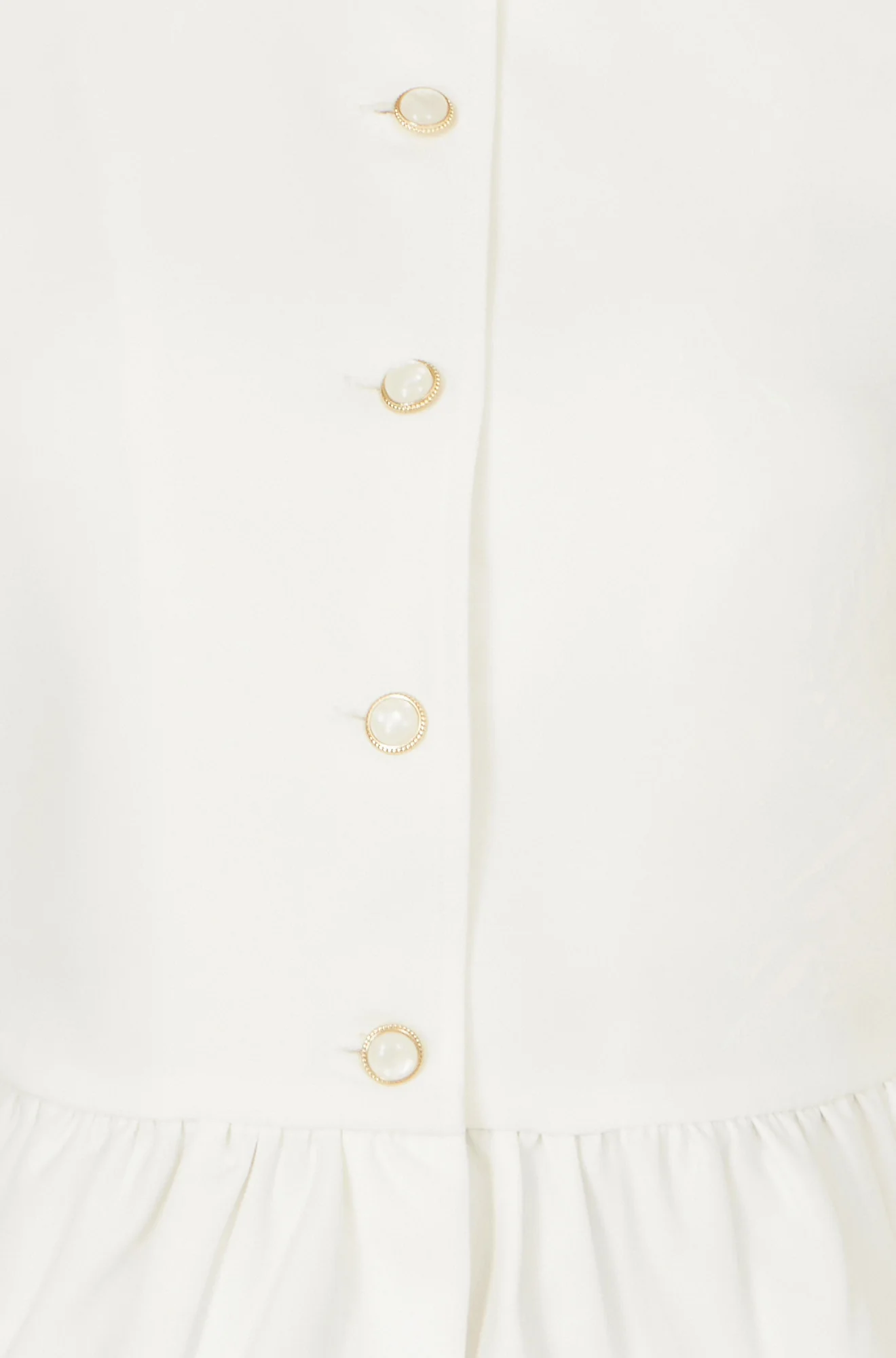 Yumi White Peplum Fitted Jacket - Image 6