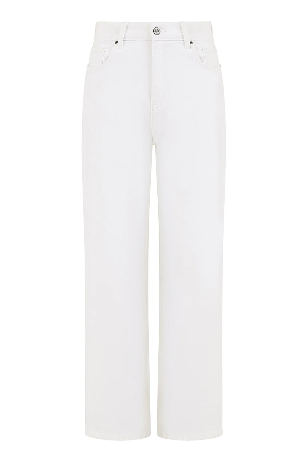 Yumi White Wide Leg High Waist Jeans - Image 4